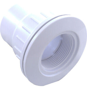CMP 1-1/2" Socket x 2" Spigot White Fiberglass Pool Wall Fitting with Nut and Gasket